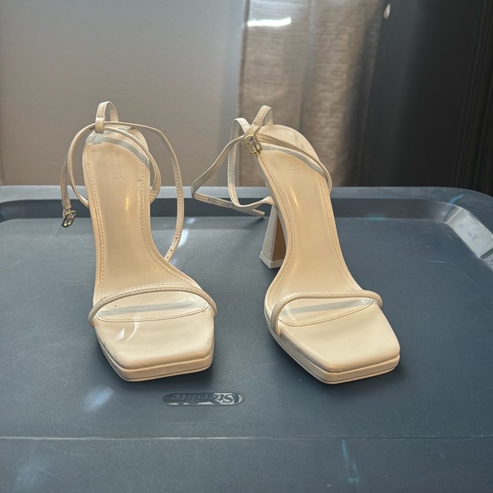 White open toe heels from Forever 21